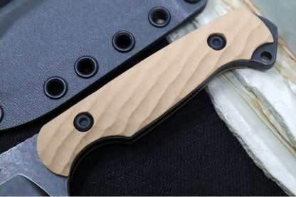 Toor Knives Crewman Omaha Tan - Black Oxide Finished Blade / CPM-CruWear Steel / Omaha Tan G10 Handle / Kydex Sheath