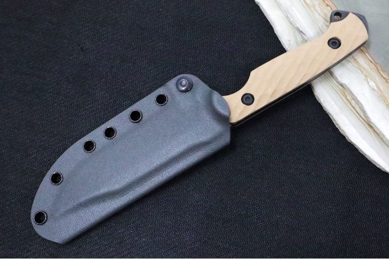 Toor Knives Crewman Omaha Tan - Black Oxide Finished Blade / CPM-CruWear Steel / Omaha Tan G10 Handle / Kydex Sheath