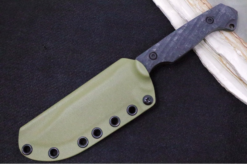 Toor Knives Crewman Bomber Black - Black Oxide Finished Blade / CPM-CruWear Steel / Bomber Black G10 Handle / Kydex Sheath