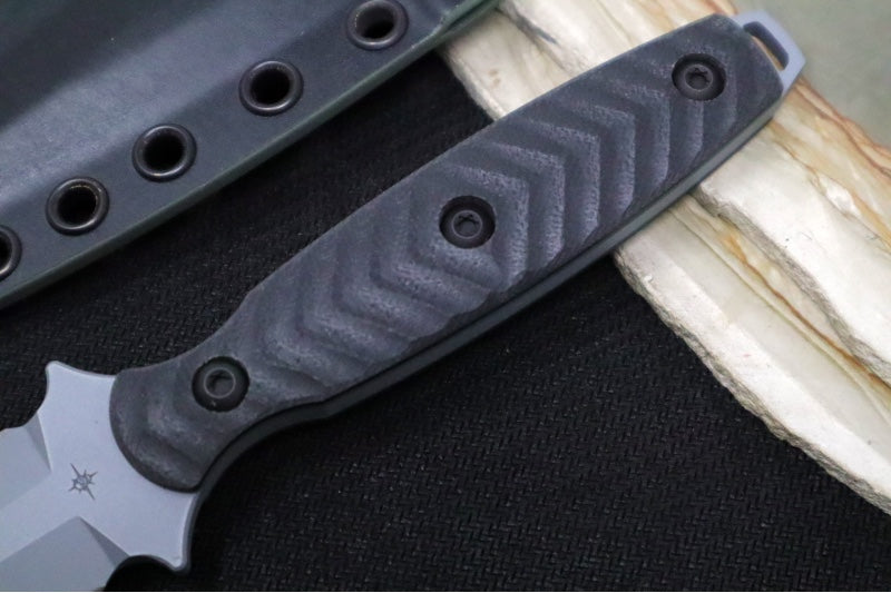 Toor Knives Specter - Phantom Grey KG Gunkote Finished Blade / CPM-M4 Steel / Black G10 Handle / Kydex Sheath