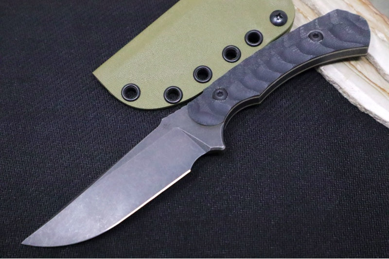 Toor Knives Brauler Bomber Black - Blackwashed Finished Blade / CPM-Cruwear Steel / Bomber Black G10 Handle / Kydex Sheath