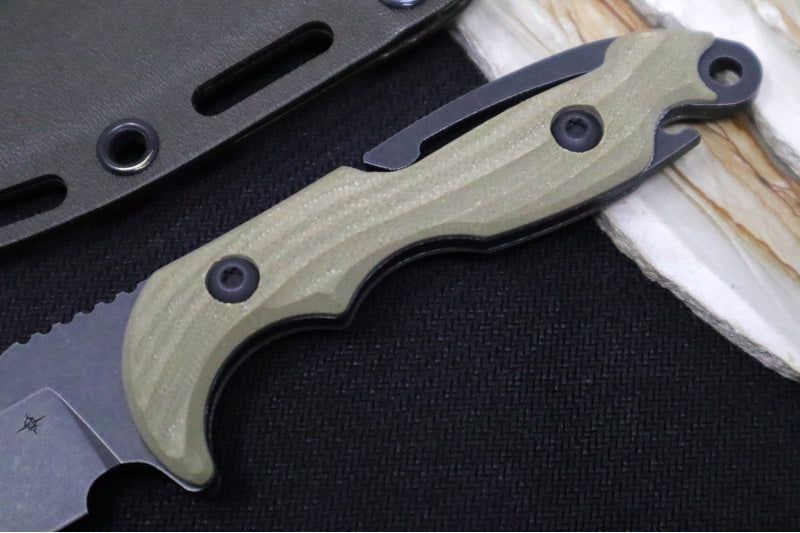 Toor Knives M.U.F. Diver - Black Oxide Finished Blade / CPM-Cruwear Steel / Spitfire Green G10 Handle / Kydex Sheath