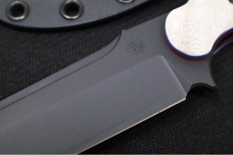 Toor Knives Valor Patriot - Smoke Black KG Gunkote Finished Blade / CPM-Cruwear Steel / Light Grey, Red & Blue G-10 Handle / Kydex Sheath