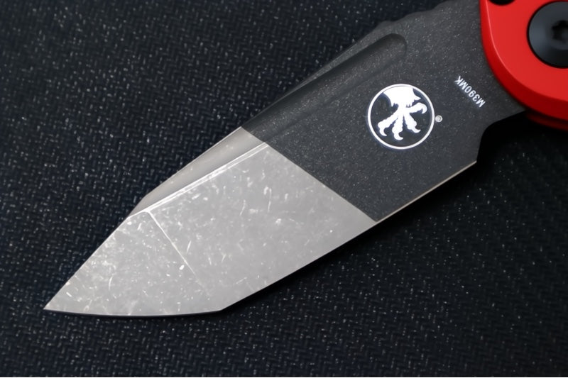 Microtech L.U.D.T Gen III Signature Series - Two-Toned Finished Blade / Tanto Blade / M390MK Steel / Red & Black Aluminum Handle - 1136-1MWS