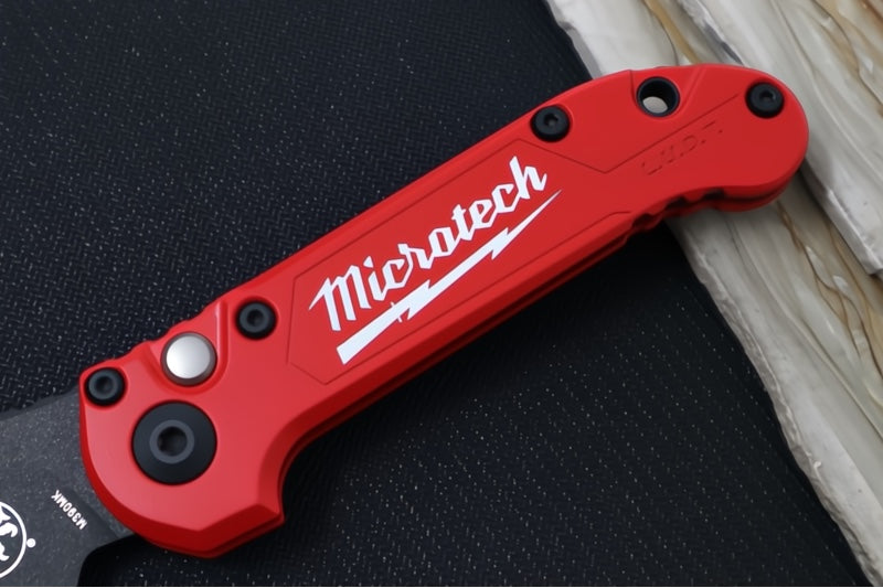 Microtech L.U.D.T Gen III Signature Series - Two-Toned Finished Blade / Tanto Blade / M390MK Steel / Red & Black Aluminum Handle - 1136-1MWS