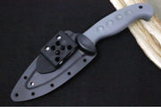 Spyderco Temperance Fixed Blade SPRINT RUN - CPM-CruWear Steel / Serrated Leaf Shaped Blade / Grey FRN Handle FB05SGY - Northwest Knives