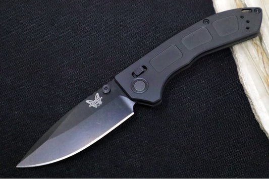 Benchmade 743BK-01 Mini Narrows Folder - Black DLC Titanium Handle / CPM-20CV Steel / Drop Point Blade / Black DLC Polished Blade Finish