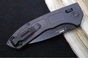 Benchmade 743BK-01 Mini Narrows Folder - Black DLC Titanium Handle / CPM-20CV Steel / Drop Point Blade / Black DLC Polished Blade Finish - Northwest Knives