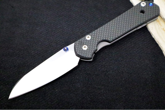 Preowned Chris Reeve Knives Large Sebenza 21  - Insingo Blade / Black Carbon Fiber Front Handle Scale / CPM-S35VN