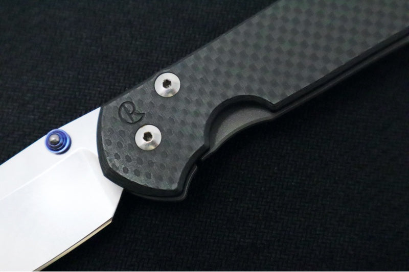 Preowned Chris Reeve Knives Large Sebenza 21  - Insingo Blade / Black Carbon Fiber Front Handle Scale / CPM-S35VN