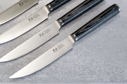 Cangshan Cutlery Pakkawood Series 4pc Steak Knife Set - German Stainless Steel - Pakkawood Handle - Rubberized Wood Storage Box 10300535 - Northwest Knives