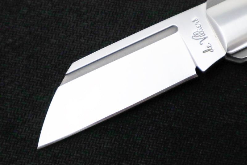 PreOwned Andre de Villiers Pocket Butcher - Wharncliffe Blade / D2 Steel / Stainless Steel Bolsters