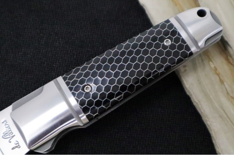 PreOwned Andre de Villiers Pocket Butcher - Wharncliffe Blade / D2 Steel / Stainless Steel Bolsters