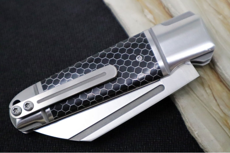 PreOwned Andre de Villiers Pocket Butcher - Wharncliffe Blade / D2 Steel / Stainless Steel Bolsters