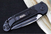Microtech L.U.D.T Gen III - Black Finish / Drop Point Blade / Black Aluminum Handle & Black Traction Tape Inlay - 1135-1AP - Northwest Knives