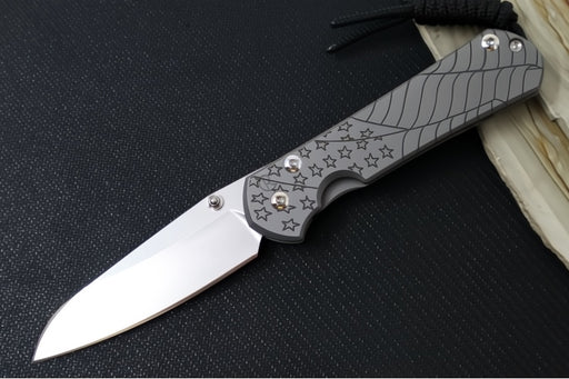 Chris Reeve Knives Small Sebenza 31 Forever Flag CGG - Full Titanium Handle with Forever Flag Graphic / Insingo Blade / CPM-Magnacut Blade S31-1508 - Northwest Knives