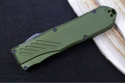 Guardian Tactical Recon 035 G2 - CPM-Magnacut Steel / Two-Toned Finish / Spear Point Blade with Serrates / OD Green Anodized Aluminum Handle 98212G2