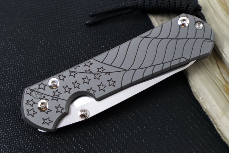 Chris Reeve Knives Small Sebenza 31 Forever Flag CGG - Full Titanium Handle with Forever Flag Graphic / Insingo Blade / CPM-Magnacut Blade S31-1508