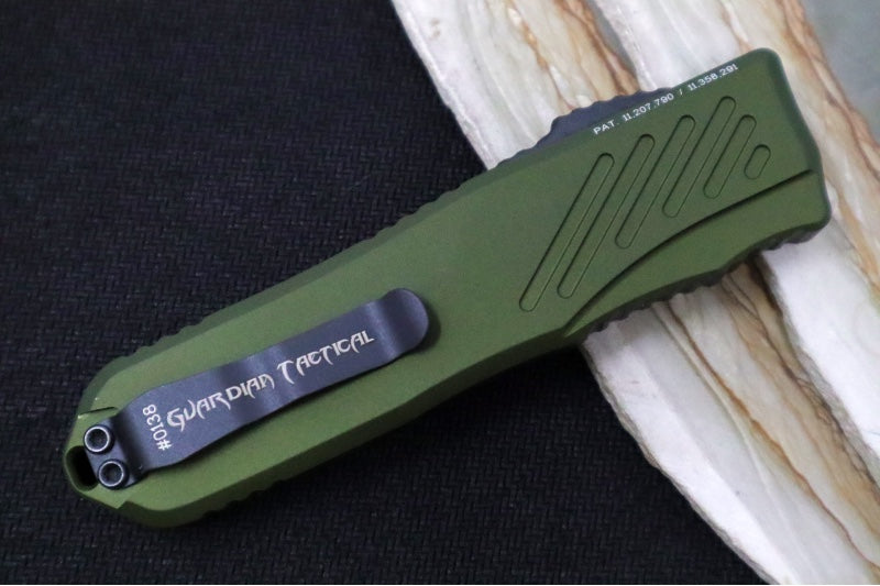 Guardian Tactical Recon 035 G2 - CPM-Magnacut Steel / Two-Toned Finish / Spear Point Blade with Serrates / OD Green Anodized Aluminum Handle 98212G2 - Northwest Knives