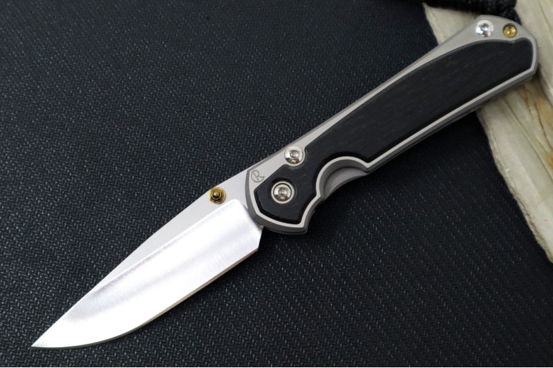 Chris Reeve Knives Small Sebenza 31 Polished - Drop Point Blade in CPM-Magnacut / Bog Oak Inlay (A1) S31-1620