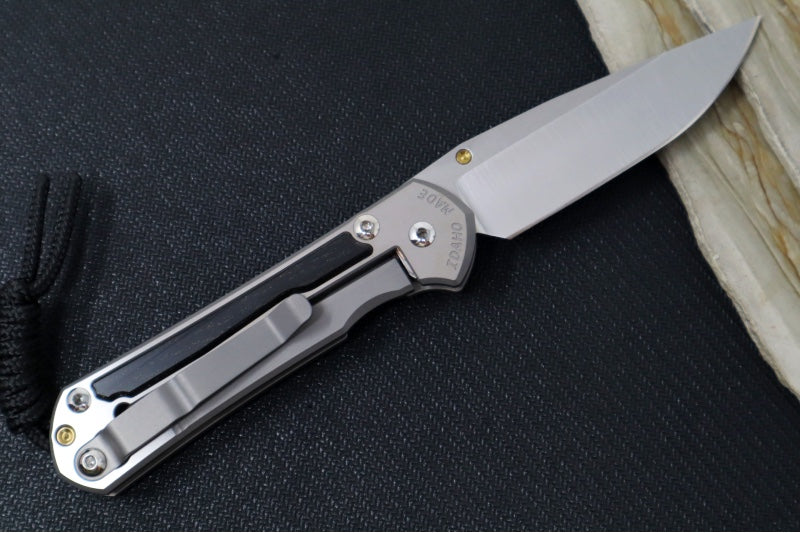 Chris Reeve Knives Small Sebenza 31 Polished - Drop Point Blade in CPM-Magnacut / Bog Oak Inlay (A1) S31-1620