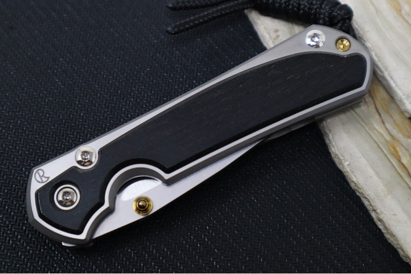 Chris Reeve Knives Small Sebenza 31 Polished - Drop Point Blade in CPM-Magnacut / Bog Oak Inlay (A1) S31-1620