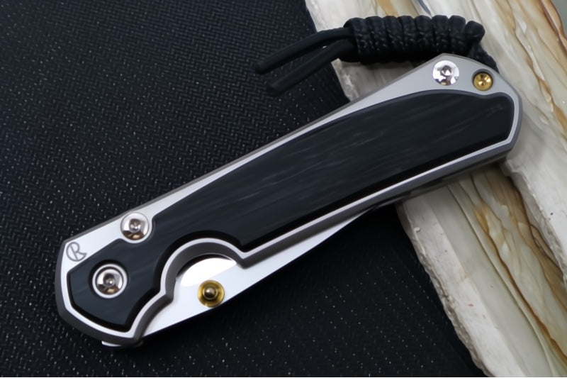 Chris Reeve Knives Small Sebenza 31 Polished - Drop Point Blade in CPM-Magnacut / Bog Oak Inlay (A2) S31-1620