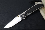 Chris Reeve Knives Small Sebenza 31 Polished - Drop Point Blade in CPM-Magnacut / Bog Oak Inlay (A3) S31-1620 - Northwest Knives