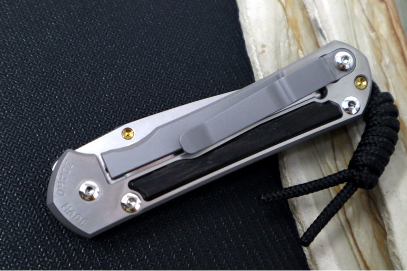 Chris Reeve Knives Small Sebenza 31 Polished - Drop Point Blade in CPM-Magnacut / Bog Oak Inlay (A4) S31-1620