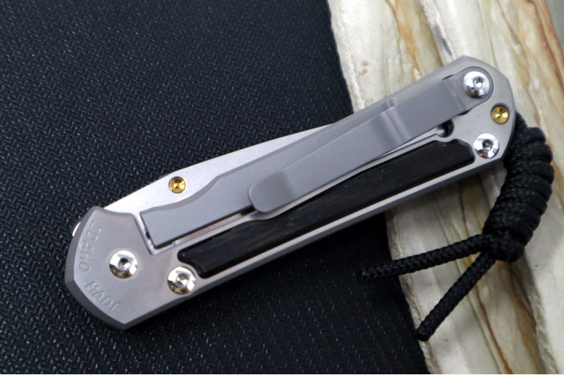 Chris Reeve Knives Small Sebenza 31 Polished - Drop Point Blade in CPM-Magnacut / Bog Oak Inlay (A3) S31-1620 - Northwest Knives