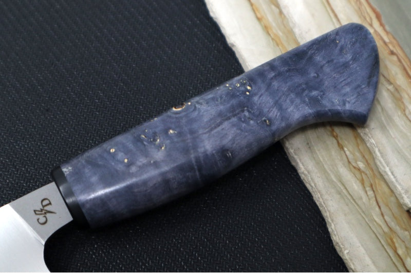 Corey Dunlap Custom Knives - Inazuma 6" Petty Knife - Western Styled Burlwood Handle ZC00062912