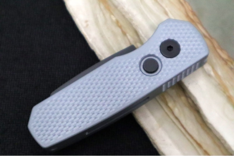 Pro Tech Runt 5 Auto - Grey Aluminum Handle / Black DLC Reverse Tanto Blade / CPM-Magnacut Steel R5406-GREY