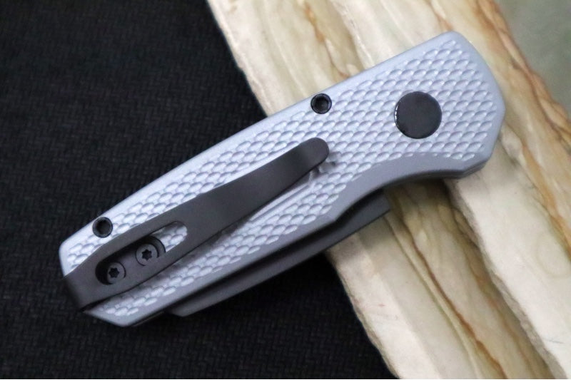 Pro Tech Runt 5 Auto - Grey Aluminum Handle / Black DLC Reverse Tanto Blade / CPM-Magnacut Steel R5406-GREY