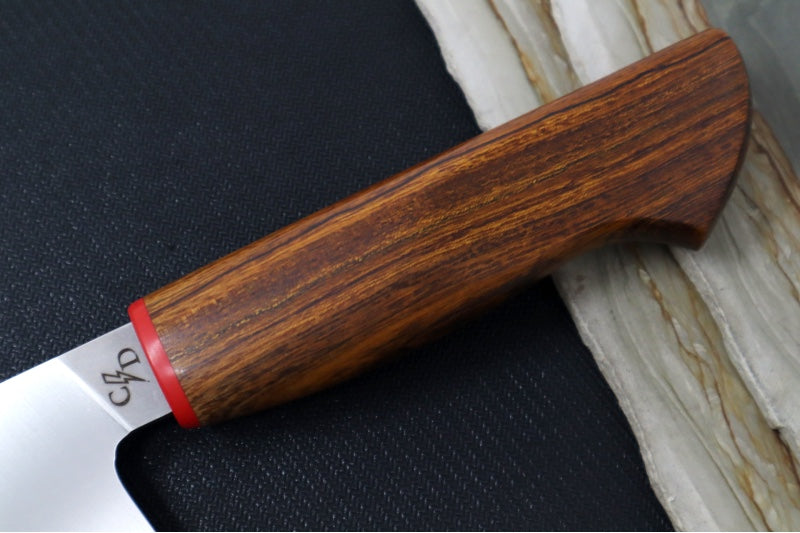 Corey Dunlap Custom Knives - Inazuma 7.25" Bunka Knife - Western Styled Ironwood Handle ZC00062914