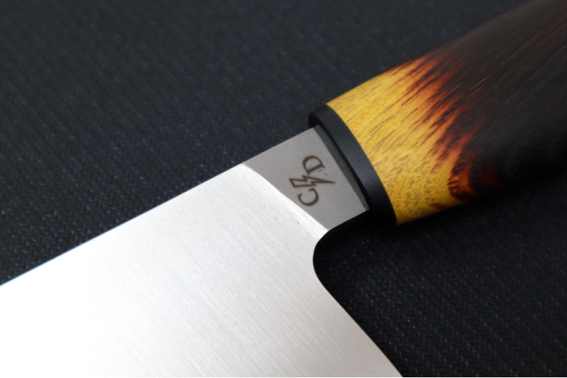 Corey Dunlap Custom Knives - Inazuma 7.25" Bunka Knife - Western Styled Osage Handle ZC00062915