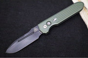 Pro Tech PDW Invictus Auto - OD Green Anodized Aluminum Handle / Black DLC Finish / CPM-Magnacut Steel / Black Lip Pearl Push Button 1805-GREEN - Northwest Knives