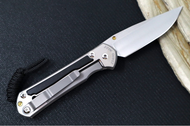 Chris Reeve Knives Small Sebenza 31 Polished - Drop Point Blade in CPM-Magnacut / Bog Oak Inlay (A8) S31-1620 - Northwest Knives