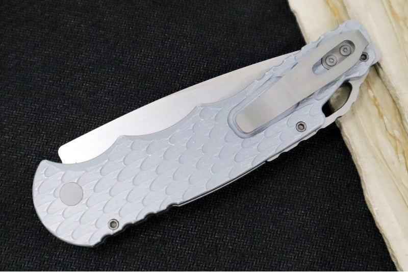 Pro Tech Tactical Response 4 Auto - Grey Battleworn Feather Textured Handle / CPM-Magnacut Steel / Stonewash Finish T4105-FBWGrey