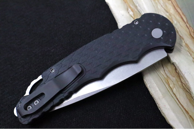 Pro Tech Tactical Response 4 Auto - Black Feather Textured Handle / CPM-Magnacut Steel / Stonewash Finish T4105-F