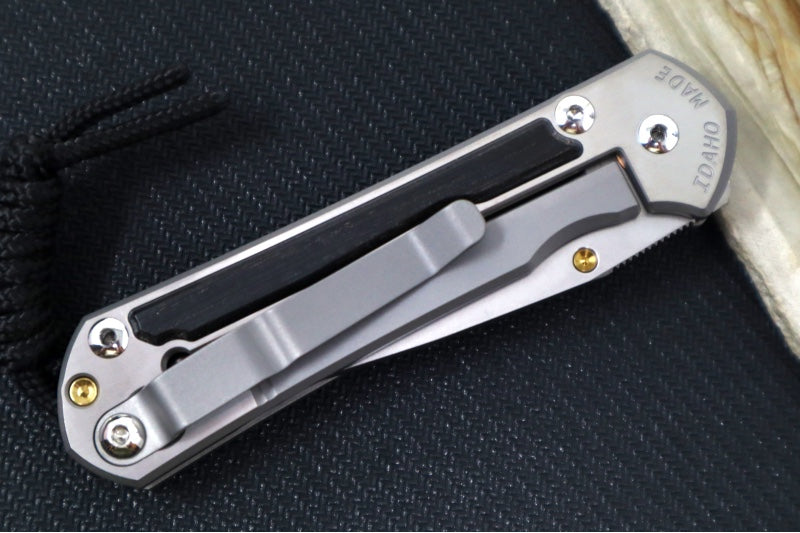Chris Reeve Knives Small Sebenza 31 Polished - Drop Point Blade in CPM-Magnacut / Bog Oak Inlay (A7) S31-1620 - Northwest Knives