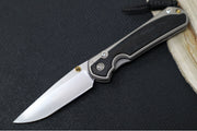 Chris Reeve Knives Small Sebenza 31 Polished - Drop Point Blade in CPM-Magnacut / Bog Oak Inlay (A6) S31-1620 - Northwest Knives