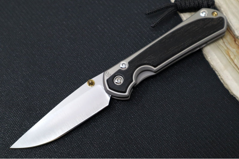 Chris Reeve Knives Small Sebenza 31 Polished - Drop Point Blade in CPM-Magnacut / Bog Oak Inlay (A5) S31-1620