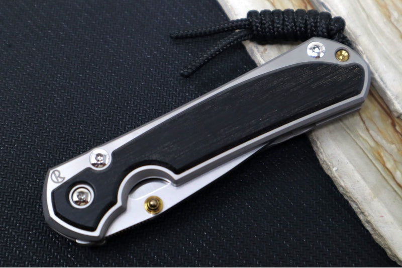 Chris Reeve Knives Small Sebenza 31 Polished - Drop Point Blade in CPM-Magnacut / Bog Oak Inlay (A5) S31-1620