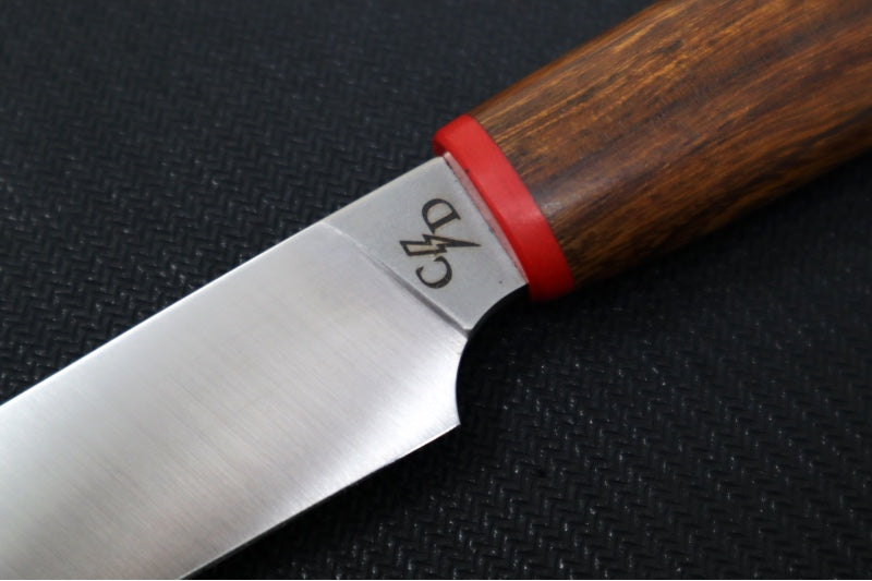 Corey Dunlap Custom Knives - Inazuma 3.5" Paring Knife - Western Style Ironwood Handle ZC00062920