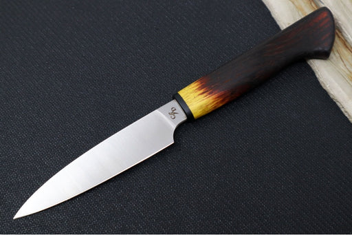 Corey Dunlap Custom Knives - Inazuma 3.5" Paring Knife - Western Style Osage Handle ZC00062872 - Northwest Knives