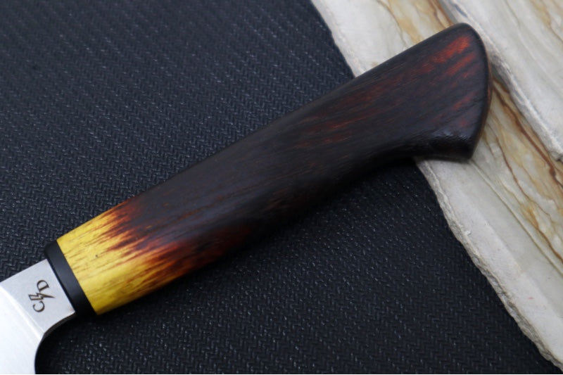 Corey Dunlap Custom Knives - Inazuma 3.5" Paring Knife - Western Style Osage Handle ZC00062872