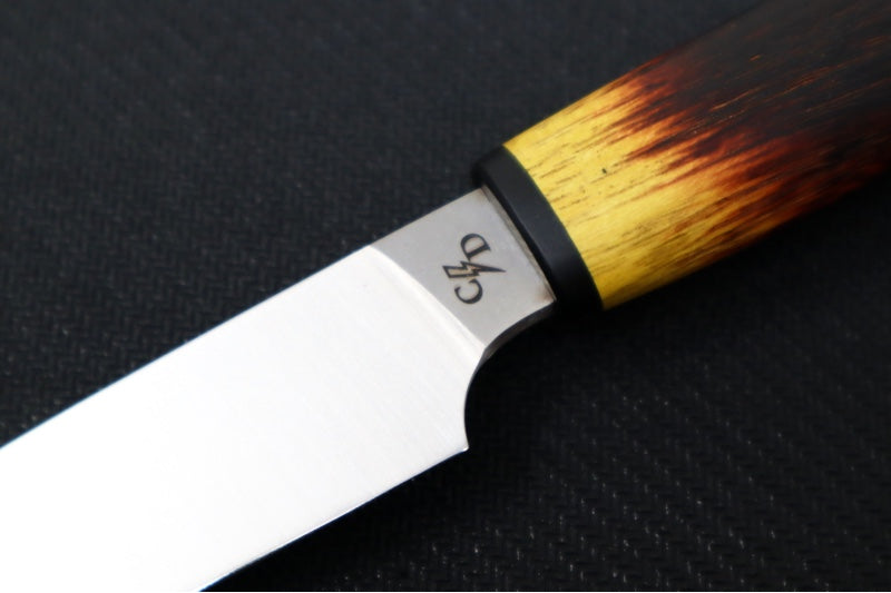 Corey Dunlap Custom Knives - Inazuma 3.5" Paring Knife - Western Style Osage Handle ZC00062872