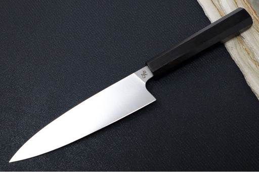 Corey Dunlap Custom Knives - Inazuma 6" Petty Knife - Octagonal Ebony Handle ZC00062874 - Northwest Knives