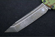 Microtech Combat Troodon OTF Gen III Outbreak - Darkwash Finish / Tanto Blade / Outbreak Cerakoted Aluminum Handle - 1144-1OBDS - Northwest Knives
