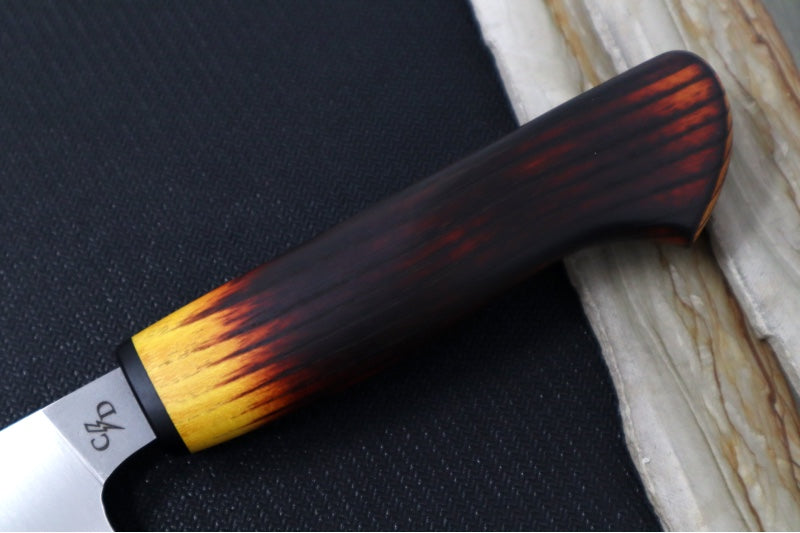 Corey Dunlap Custom Knives - 6" Petty Knife - Western Styled Charred Osage Handle ZC00062876